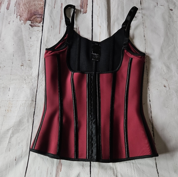 Corset Story Women's Black and Burgandy Corset Size M/L - Picture 8 of 14